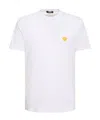 Versace White Crewneck T-shirt With Medusa Embroidery On The Front In Cotton Man