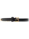 Versace Logo-plaque Belt In Black