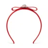 Versace Red Gianni Ribbon Headband In Red