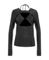 Versace Logo-plaque Cut-out Top In Black