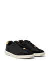 Versace Black Greca Court Faux-leather Sneakers