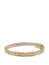 Versace Logo-plaque Leather Belt In Brown