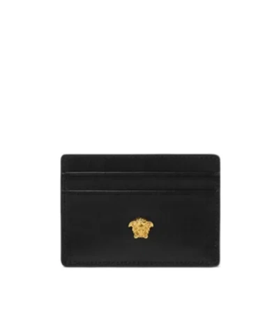 Versace Logo-plaque Leather Cardholder