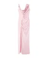 Versace Logo-plaque Maxi Dress In Light Pink