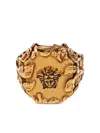 Versace Mens Gold Medusa Head Brass Stud Earrings In Gold