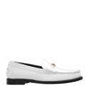 Versace Logo-plaque Slip-on Loafers In White