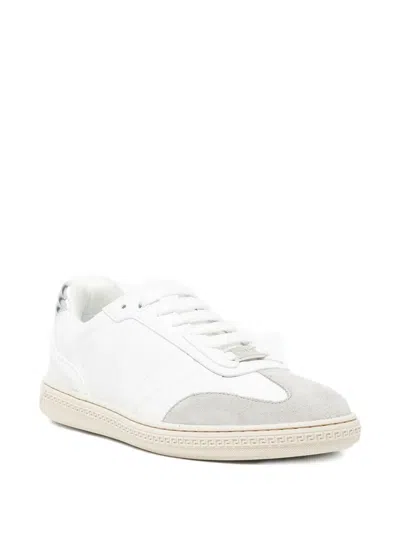 Versace Logo-plaque Sneakers In White