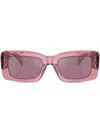 Versace Sonnenbrille Mit Eckiger Form In Pink