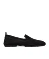 Versace Black Villa Driver Loafers In Black