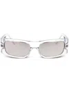 Versace Logo-plaque Sunglasses In Weiss