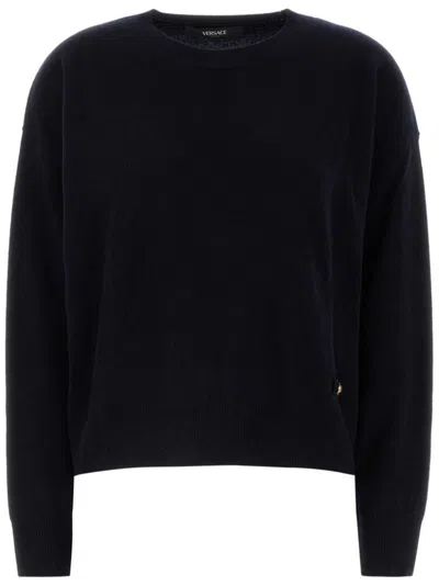VERSACE LOGO-PLAQUE SWEATER