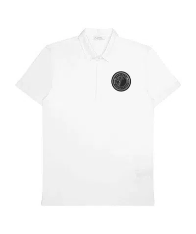 Versace Logo Polo Shirt In White