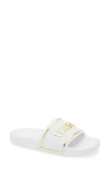 Versace Gomma Flat Sole Sandals In White