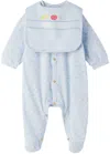 Versace Logo Print Babywear Set In White