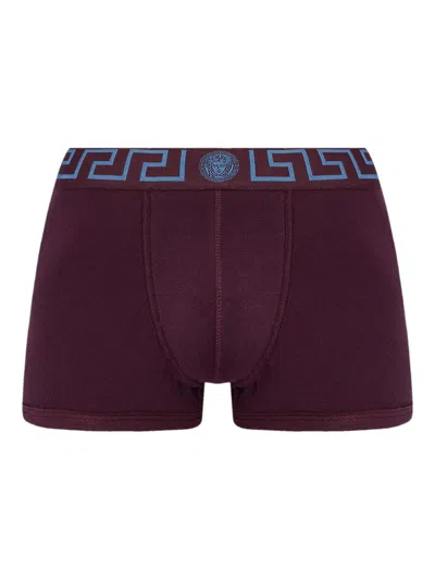 Versace Logo-print Boxers In Red