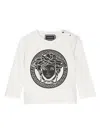 Versace Logo-print Cotton-blend Shirt In White