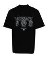 Versace Logo-print Cotton T-shirt In Black