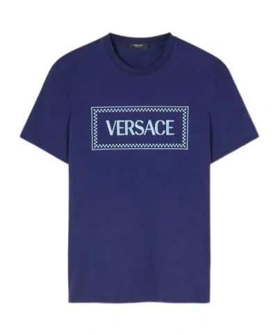 VERSACE VERSACE LOGO PRINTED CREWNECK T-SHIRT