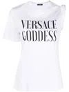 Versace Goddess-print T-shirt In White