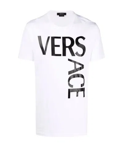 VERSACE VERSACE LOGO PRINTED CREWNECK T-SHIRT