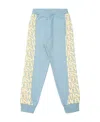 Versace Logo-print Cotton Track Pants In Blue