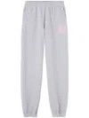 Versace Logo-print Cotton Track Pants In Grey