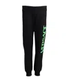 Versace Logo-print Cotton Track Trousers In Black