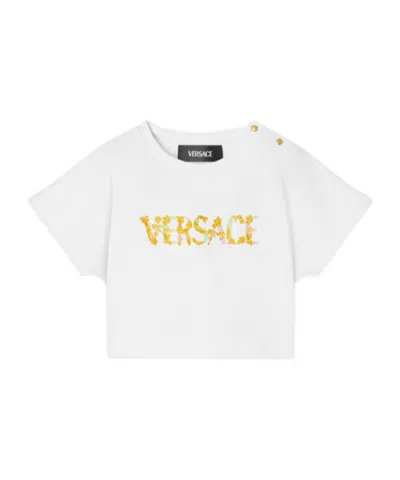 Versace Logo-print Cropped T-shirt