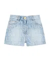 Versace Logo-print Denim Shorts In Blue
