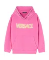 Versace Logo-print Detail Hoodie In Pink