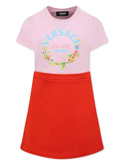 VERSACE LOGO-PRINT DRESS