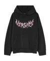 Versace Hooded Sweatshirt With Logo In Black