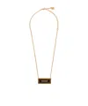 Versace Logo-print Necklace In Yellow