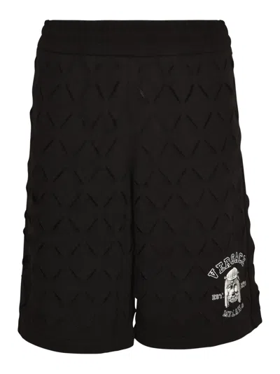 Versace Logo Print Shorts