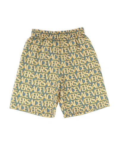 VERSACE VERSACE KIDS LOGO-PRINTED KNEE-LENGTH SHORTS