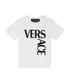 Versace Logo-print Stretch-cotton T-shirt In White