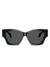 Versace Ve4492u Square Logo-print Sunglasses In Black