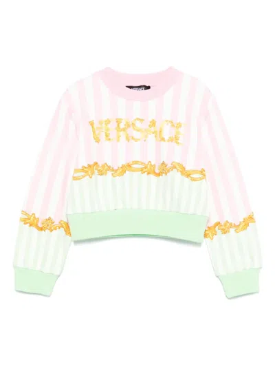 VERSACE LOGO-PRINT SWEATSHIRT