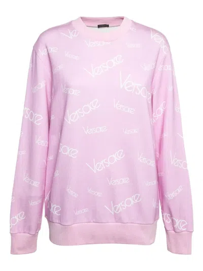 Pre-owned Versace Logo-print Sweatshirt