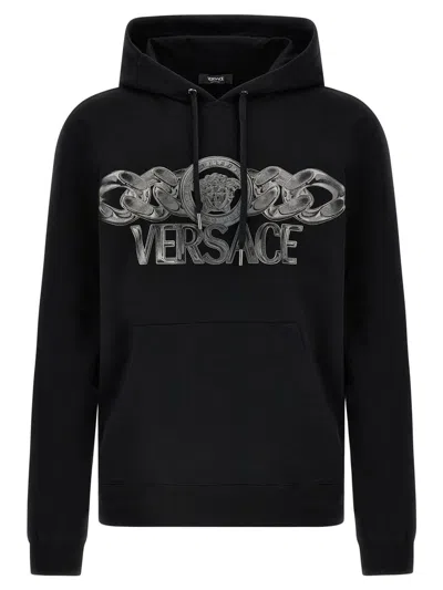 VERSACE VERSACE LOGO PRINT SWEATSHIRT