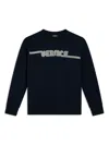 Versace Logo-print Sweatshirt In Black