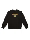 Versace Logo-print Sweatshirt In Black