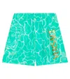 Versace Logo-print Swimming Shorts In Blu+stampa