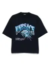 Versace Medusa Varsity Boxy T-shirt In Blue