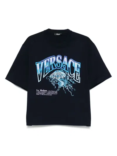 VERSACE LOGO-PRINT T-SHIRT