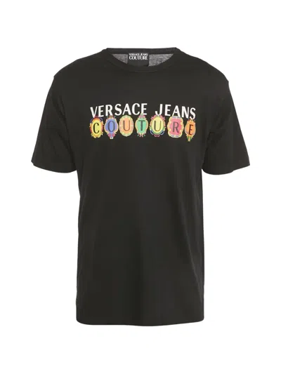Pre-owned Versace Logo-print T-shirt In Black