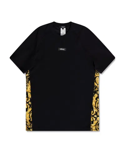 Versace Logo-print T-shirt In Black
