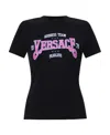 Versace Logo-print T-shirt In Black