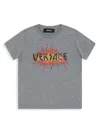 Versace Logo-print T-shirt In Grey