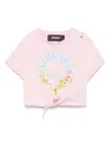 Versace Logo-print T-shirt In Pink